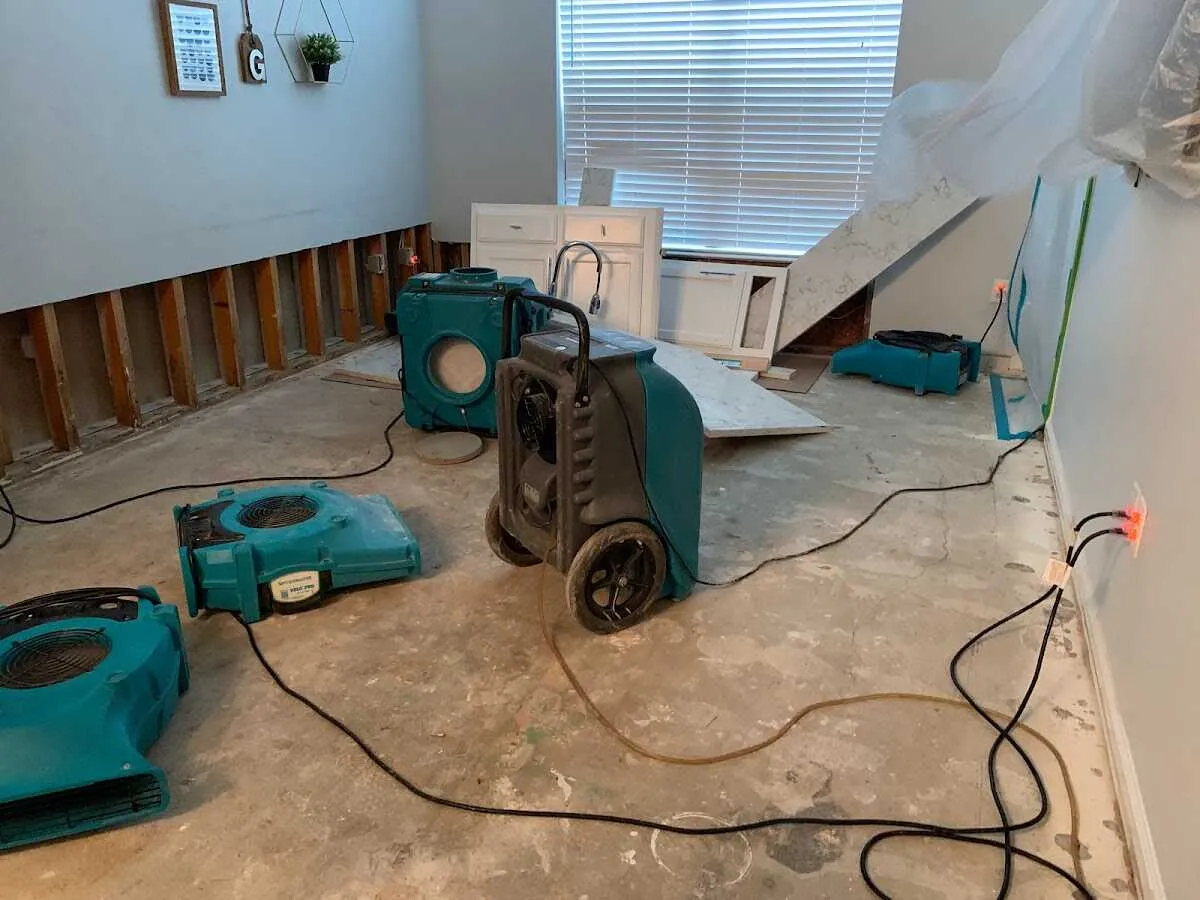 Dehumidifier in flood-cut room for Water Extraction & Removal in Pierre